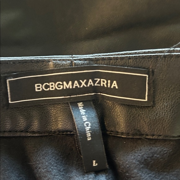 BCBGMaxAzria Black High Waist Faux Leather Shorts - Picture 2 of 3